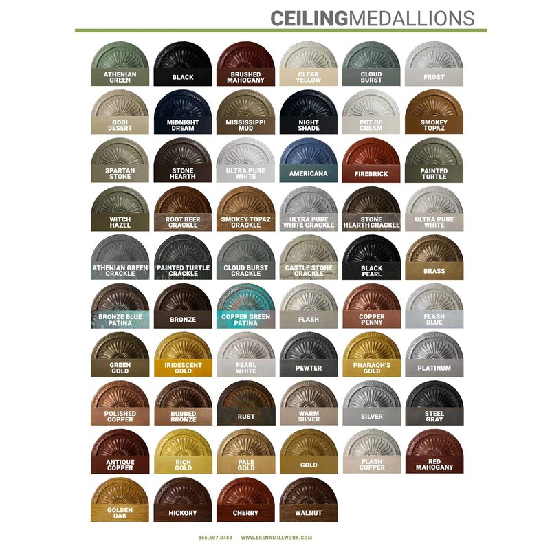 Ekena Millwork CM18EDAMF Edinburgh Ceiling Medallion, Americana