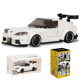 LIKLIKLINK Technik Racing Car Building Blocks for Toyota Supra, 367 Pieces Clamping Blocks Sports Car Building Block Set, 1:32 MOC Racing Car Construction Set Compatible with Large Brands