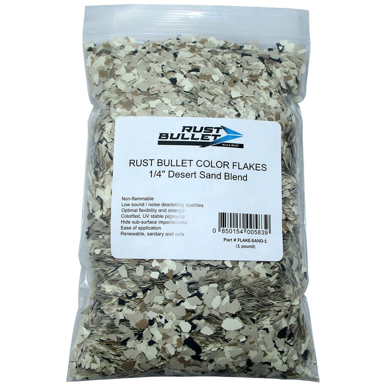 RUST BULLET Decorative Color Flakes - Desert Sand - Customize