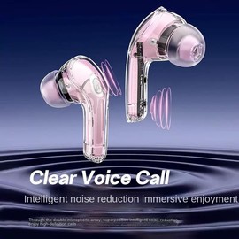 Wireless Earbuds, Bluetooth 5.4 Headphones in Ear 2025 Wireless Earphones with 4 ENC Mic, Mini Ear buds with HiFi Stereo Deep Bass, Playtime LED Display,Mini Earbuds IPX7 Waterproof
