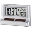 Citizen 8RZ128-019 Rhythm Alarm Clock, Radio Clock, Digital, Solar, Auxiliary