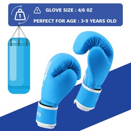 Kids Boxing Gloves, Sponge Foam Training Sparring Gloves Thai Kick Boxing for Kid and Youth, Suitable for Boys and Girls Age 3 to 9 Years