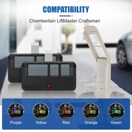 for liftmaster Craftsman Chamberlain Garage Door Opener Keypad Remote Universal, 893MAX 893LM 373LM 971LM 877MAX 877LM G940EV-P2 CMXZDCG440 878MAX