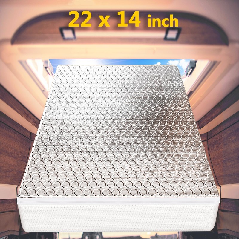 SIKADEER RV Vent Insulator 22"x14"x3", Universal Skylight Cover With Reflective