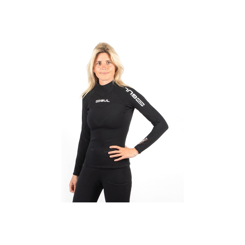 Gul Womens Code Zero 1mm Thermo Top - Black -