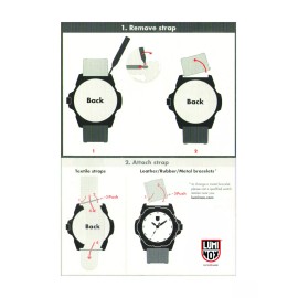 Luminox Band / Strap 23mm 3050 3150 3080 3950 8400 8800 NAVY SEAL BLACK BUCKLE