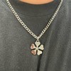 Black Clover 5 Leaf Clover 5mm Necklace Stainless Steel 22