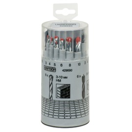 kwb 18-teiliger KRAFTIXX Metall-Bohrer-Set Ø 3, 4, 5, 6, 8, 10 für Holz, Stein und Metall,