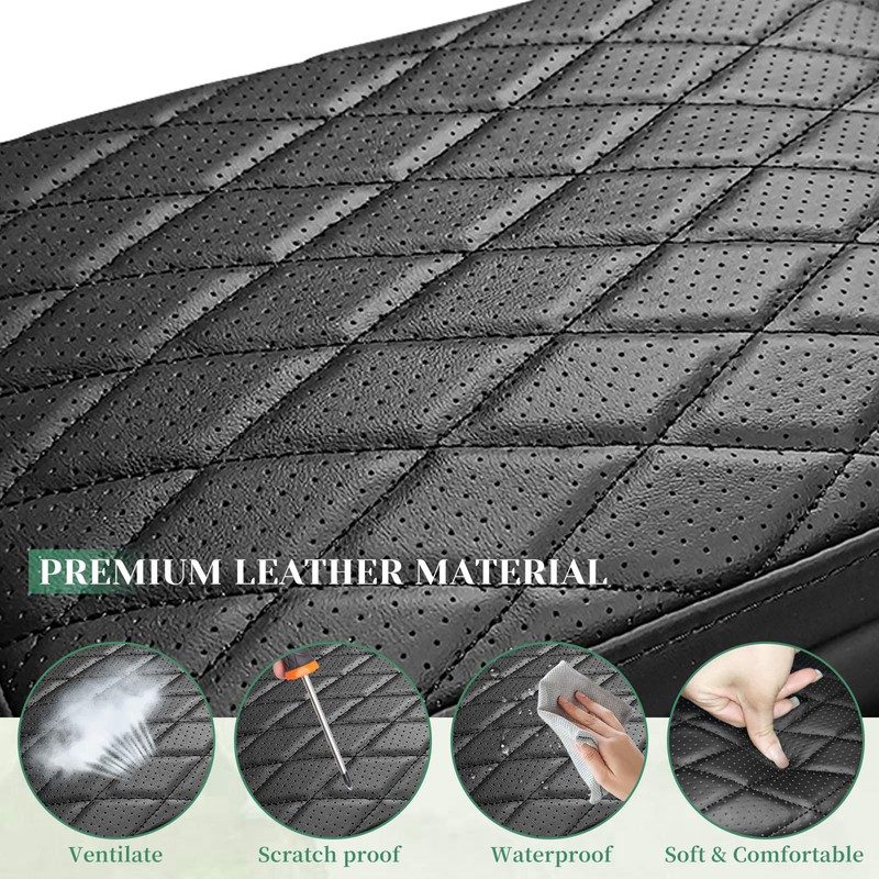 VKGUG Center Console Armrest Cover Compatible with Ford Mustang 2015-2024