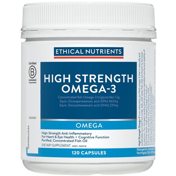 Ethical Nutrients Omega - High Strength Omega-3 Capsules 120