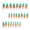 Long Press on Nails Square Coffin Fake Nails Glossy Ballet