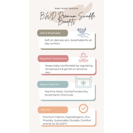 Premium Swaddle Blanket by BWD - 70% Bamboo Viscose & 30% Organic Cotton, 47x47 Inches - Baby Girl Swaddle Set for Newborns and Infants, Muslin Baby Blanket, Ultra-Soft Luxury (Rosewood)