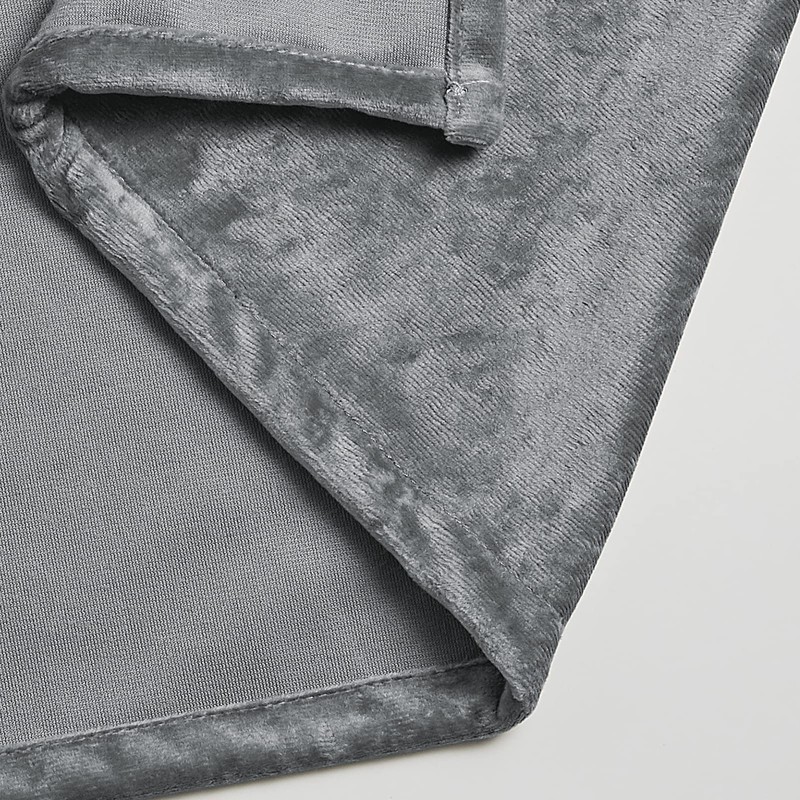 Fredsure Distressed Velvet Shower Curtain Set, 13 Pieces Grey Including