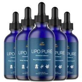 Pelican Vitamins LIPO PURE - Amino Diet Drops- Keto & Weight Support- 5 Bottles- 300ml (2fl oz)