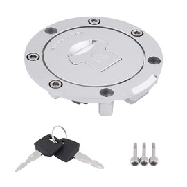 EVGATSAUTO Motorcycle Fuel Gas Cap, Tank Cover with Lock and 2 Keys Fit for CBR600RR 2003-2014 CBR600F4 F4i 2001 2002 2003 2004 2005 2006, Locking Fuel Cap