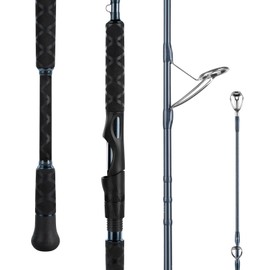 KastKing ReKon Saltwater Spinning Rod, KastFlex IM6 Carbon Graphite Blank, Zirconium Ceramic Guides, Graphite Locking Reel Seat, Oversized Drop Shot Hook Keeper, 2-Piece PTS, Saltwater Fishing