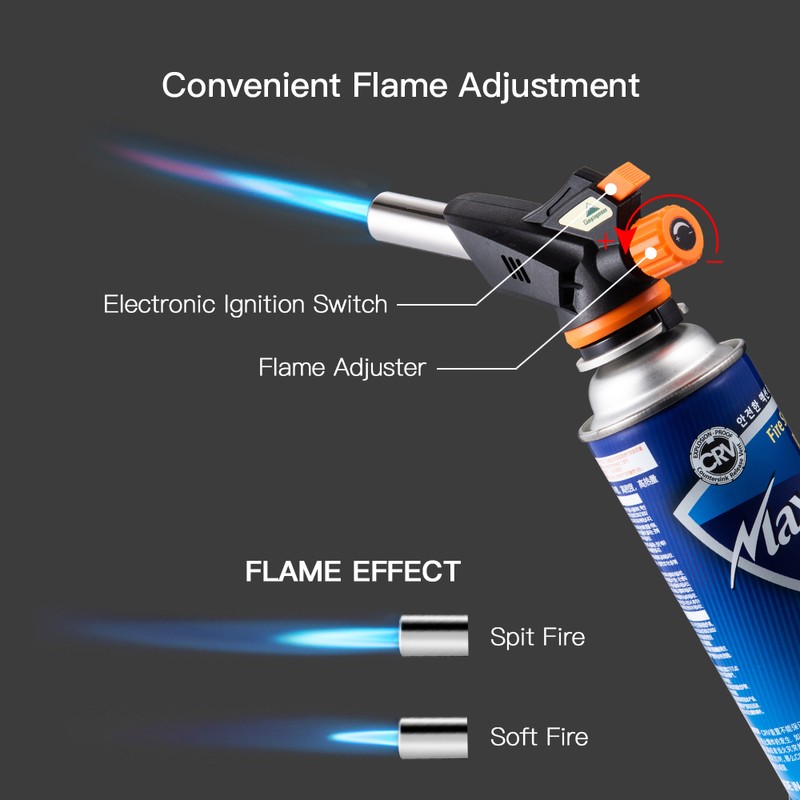 Gas Torch Blow Torch Butane Torch with Adjustable Flame For