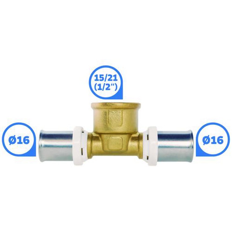 SOMATHERM FOR YOU - / 5722-16-15-16 - Té Tube Diameter
