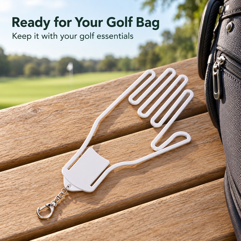 Golf Glove Holder and Stretcher for Post-Round Care – Compact