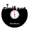 bigcopy e.K. Leverkusen Skyline Wall Clock with Dial High-Quality Acrylic