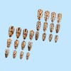 Medium Almond Press on Nails Leopard Print Fake Nails Leopard