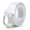 JASGOOD Braided Canvas Stretch Belt Elastic Casual Belt for Men