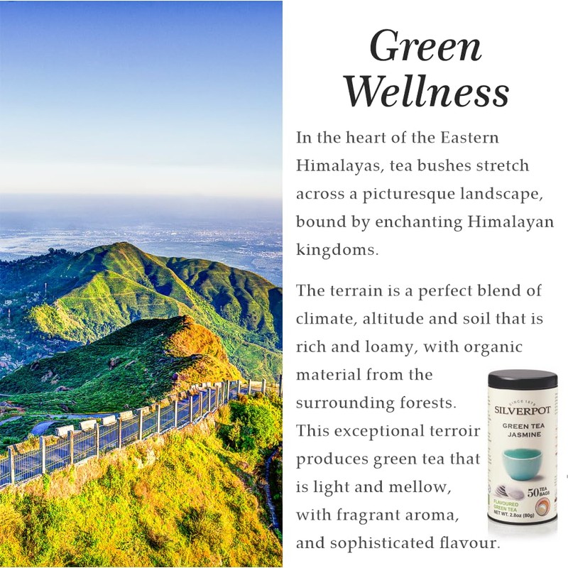 Silverpot Green Tea with Jasmine - 50 Round Tea Bags