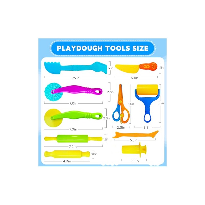 Dough Tool Set, 13Pcs Dough and Clay Play Tools Kit