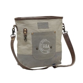 Myra Bag Western Leather Shoulder Bag for Women - Upcycled Canvas Crossbody Smart Rule