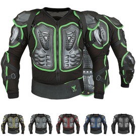 BULLDT Protective Jacket for Men and Women Titanium for Motorcycles Motocross ATV Skatebording Quad Scooter MTB Enduro Riding Protectors - Breathable 2-in-1 Jacket with Removable Back Protector