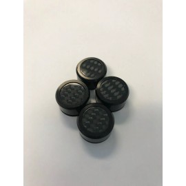 BLVD Carbon Fiber License Plate Frame Screw Fastener Caps for Cars Trucks Set of 4