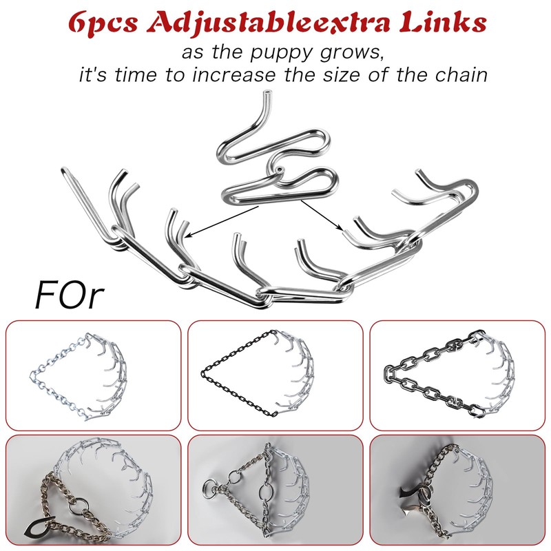 YBEATY 6 PCS Dog Collar Extra Links Designed for Training