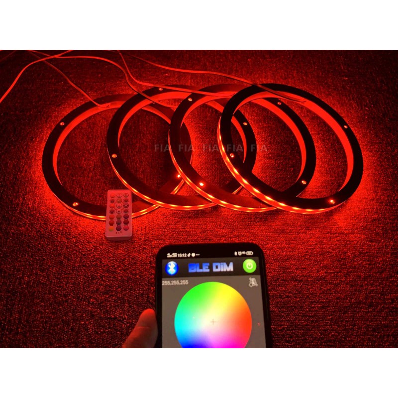 FIA 4pcs 6.5'' RGB LED Speaker Lights For Car Truck