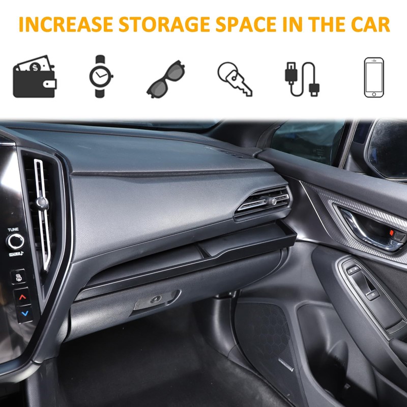 Daeiclru Co-pilot Passenger Storage Organizer Tray Compatible with Subaru WRX