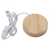 Base de luz LED, material de madera con base de
