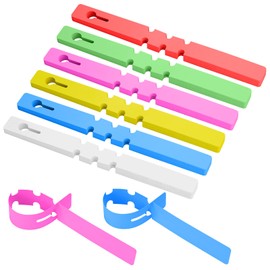 Yncotte 240 Pcs Tree Tags, 6Colors Plant Labels, Plastic Wrap Around Hanging Tags Adjustable Tree Markers Signs Nursery Tags for Gardens, Nurseries