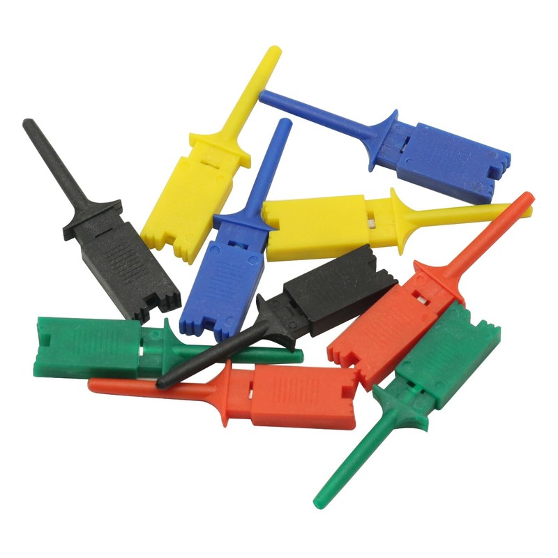 10PCS Test Hook SMD IC 5 Colors Clip Grabbers Test