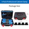 SIIIXS 4-Pack Blue Cabinet Clamps,Face Frame Clamps for Installing Cabinets