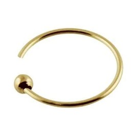 Ringe Piercing I Real 585 Yellow Gold I Dimensions: 0.6 x 8 mm I Nose Ear Chest Brow Genital I Buy Online Shop Jewellery I 46007-8, Gold