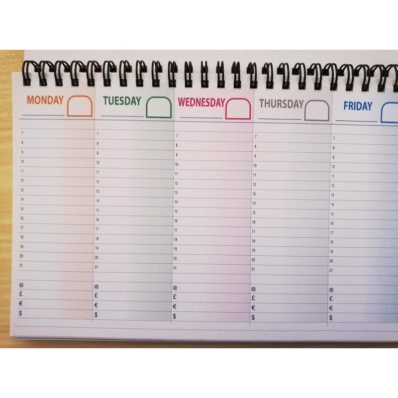 Table Planner 30 x 14 cm (Unique Layout - English)