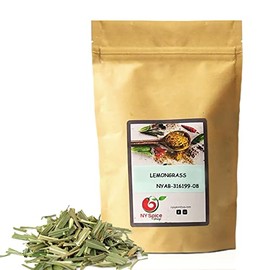 NY SPICE SHOP Lemon Grass Herbal Tea – 16 Oz (Ounce) Dried and Sifted Decaffeinated Lemongrass Green Tea – Premium Quality & Natural Lemongrass Leaf Chai - Fresh Cut and Shifted Loose Leaf Tea