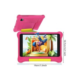 AEEZO Kids Tablet 7 Inch, Android 12, 2GB RAM, 32GB Storage, 1024x600 Screen, Quad-Core, 2500mAh, 0.3MP+2MP, 128GB Expandable - Color: Blue