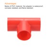 QUARKZMAN PVC Pipe Connector T Shaped Coupling Connector Pipe Red
