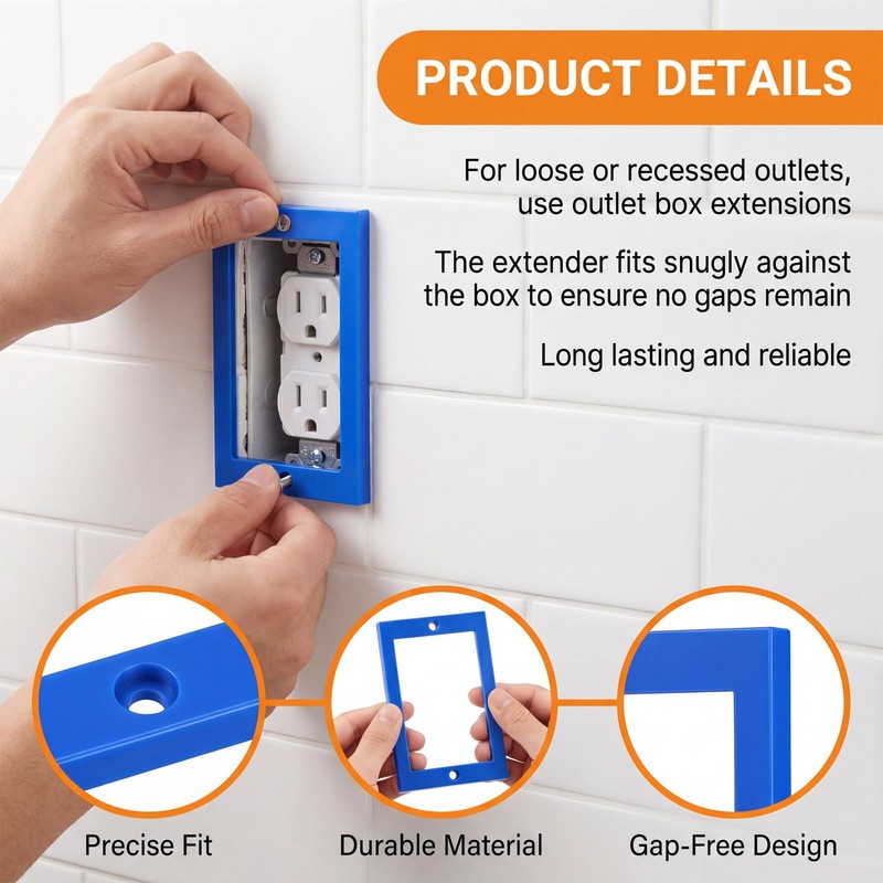 4 PCS 1/4" Single Gang Box Extender, Outlet Box Extender