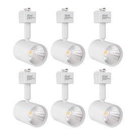 mirrea LED Track Lighting Heads Compatible with Single Circuit J Type Track Lighting Rail Ceiling Spotlight for Accent Task Wall Art Exhibition Lighting 6.5W 24° White Pack of 6 (4000K Neutral White)