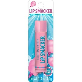 Lip Smacker Cotton Candy, Flavoured Lip Balm for Kids, Superior Moisture and Lip Smackin', Clear, Single Lip Balm