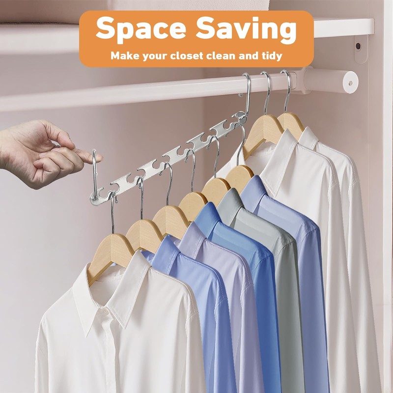 Meneicvy Clothes Hanger Space Saving for Closet Organize, 6 Pack