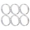 6 PCS Stainless Steel Crumpet Nonstick Pastry Double Rolled Tart