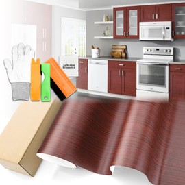 Free Tool Kit EZAUTOWRAP 1550 Teak Wood Grain Viny Wrap Sticker Decal Car Furniture Cabinet 3MIL - 48"X240" (4FT X 20FT)