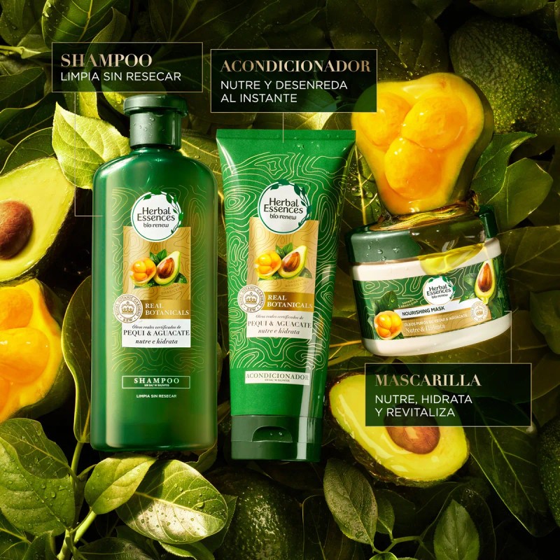 Kit Shampoo y Acondicionador Herbal Essences Pequi y Aguacate 650ml